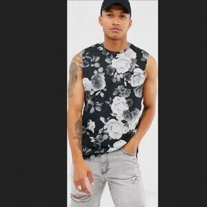 Bolongaro Trevor Sleeveless Rose Print Tank Top